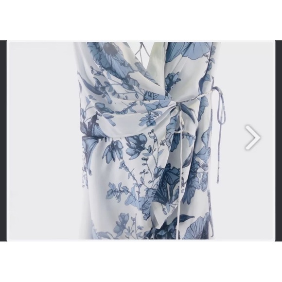 Fame And Partners Beckham Floral Ruffle Maxi Dress Pink Size 4 $249 MSRP - Picture 11 of 13